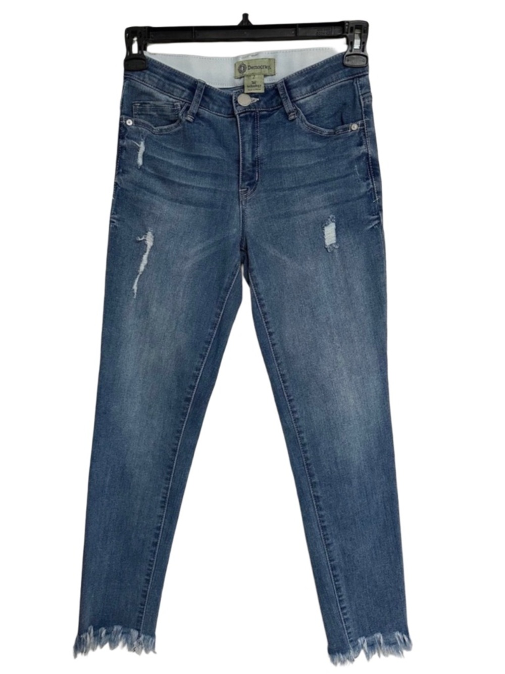 Democracy Ab Solution Skinny Jeans Size 2 28x30 Distressed Raw Hem
